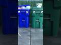 Satisfying Garbage Truck Picking Up Blue Recycling Bins! ♻️ #Shorts