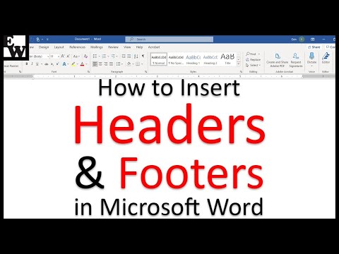 How to Insert Headers and Footers in Microsoft Word