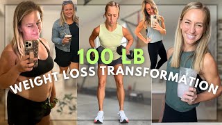 my 100lb weight loss story | weight loss transformation and where I’m at today 🏃‍♀️🏋️‍♀️