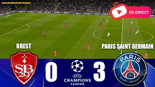 BREST VS PSG 0-3 BUT ET RÉSUMÉ  | Ligue des champions de l'UEFA | eFootball