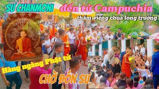 Sư Chanmoni đến từ Campuchia  Quạt ban phước cho Phật tử/ chùa long trường trà cú trà vinh