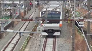 中央線E233系0番台八トタT8編成　豊田車両センター付近通過