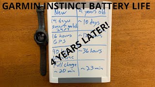 Garmin Instinct BATTERY LIFE Review after 4 years of use!