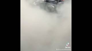 Gasly doing donuts in his new AlphaTauri
