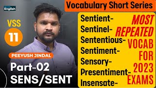 VSS-11 || Vocabulary Short Series by Peeyush jindal || Punjab Exams, SSC CGL, EPFO, Bank Exams