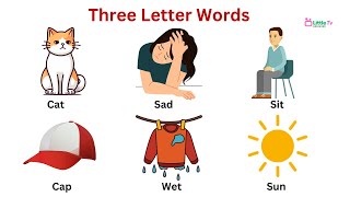 Three Letter Words || Preschool Learning || 3 letter words Kids Education Video || 3 Letter Words