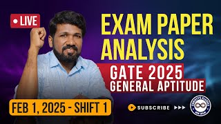 GATE 2025 | General Aptitude | CS1, AG, MA | Feb 1 Shift 1 | Paper Analysis | Christy Varghese