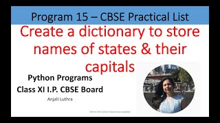 Python Program to create a dictionary having state names and their capitals, #anjaliluthra #python