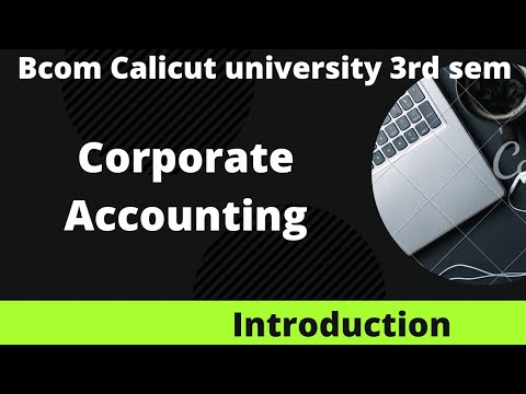 Corporate Accounting BCOM 3rd Sem മലയാളത്തിൽ Subject Introduction - YouTube