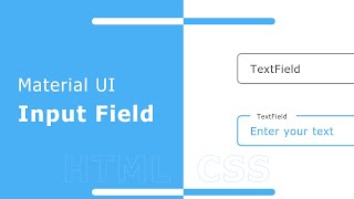 Material design Input field using HTML and CSS