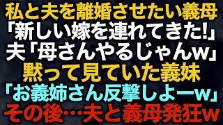 【スカッとする話】私と夫を離婚させたい義母「新しい嫁を連れてきた！」夫「母さんやるじゃんw」黙って見ていた義妹「お義姉さん反撃しよーw」その後…夫と義母発狂w【修羅場】