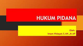 hukum pidana