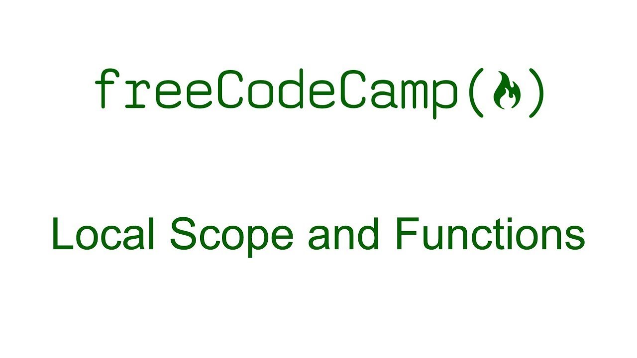 Local Scope And Functions Youtube