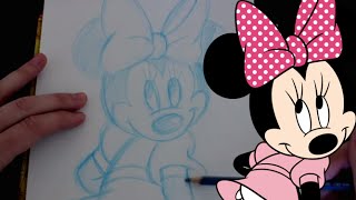 How to Draw MINNIE MOUSE (a Disney Classic) - @DramaticParrot
