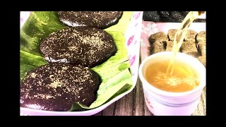 Home make Sweet Sticky Sesame Rice Cake