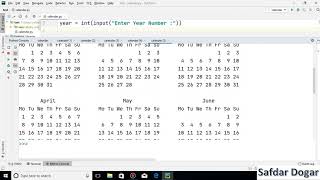 How to Create Calendar in Python | Python Tutorial for Beginners | Python Programming