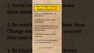 Dark Psychology – How to Make Someone Regret Losing You? 🔥