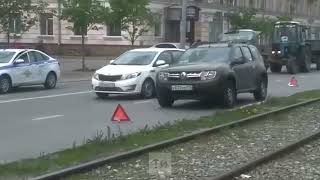 Байкер получил травмы в ДТП с внедорожником в Казани