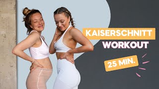 25 MIN Rückbildung Workout 🤱 sichere Übungen nach Kaiserschnitt \u0026 bei Rektusdiastase / Postpartum