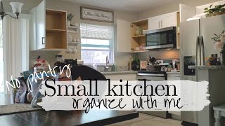 Small kitchen organize with me | Dollar tree no pantry organization |  Motivation  series!