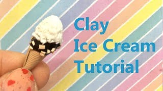Polymer Clay Ice Cream Tutorial - How to Make a Clay IceCream Cone