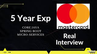 MasterCard | L1 Core Java,SpringBoot | Real Interview