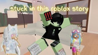 Liana and arya got stuck in a roblox story!! -Funny roblox storys-