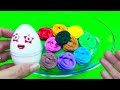 rainbow slime looking numberblocks alphablocks cocomelon with mini dinosaur eggs coloring asmr