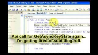 GetAsyncKeyState Hotkey Tutorial Visual Basic 2008