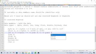 Java Basics - Keywords, Identifiers-III
