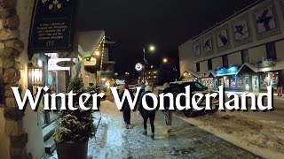 Exploring Lake Placid, NY Pt 1 | A Christmastime Stroll Down Main Street at Night