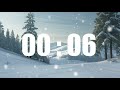 3 minute winter snow timer with calm music for relaxing