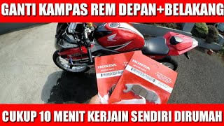 GANTI KAMPAS REM CBR150R | MUDAH DENGAN ALAT SEADANYA DIRUMAH | JAJAN ATOS 🆖🆎