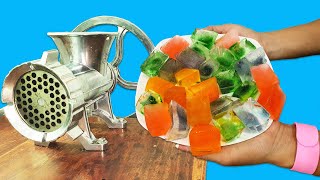 Experiment: Meat Grinder Vs Color Ice
