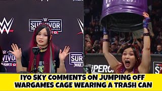 Iyo Sky Comments on Jumping Off WARGAMES Cage Trash Can Spot | WWE Survivor Series