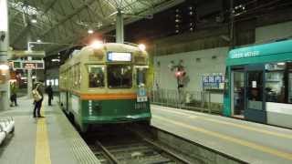 広島電鉄1900形 広電西広島電停到着 Hiroden 1900 series tramcar