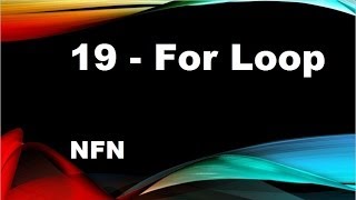 java tutorials urdu NFN 19 for loop