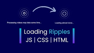 Loading Ripples And Text Animation Using JavaScript And CSS | HTML