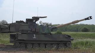 M109A6 Paladin • Self-Propelled Howitzer Live Fire • Exercise Northern Strike 21