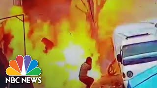 Deadly Syria Blast Captured On Surveillance Video | NBC News