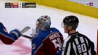 Ivan Prosvetov's amazing save vs Flyers (9 dec 2023)