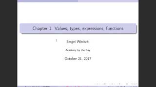 Summary for: Functional programming, chapter 1
