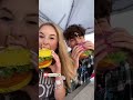 trying rainbow burgers rainbow burger burjkhalifa food play place youtuber ytshorts