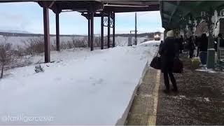 Tren'in kardan geçişi MUHTEŞEM