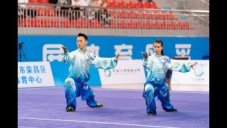 Double Taijiquan 混合双人太极拳 第4名 江苏 张祺琪 王浩然 9.49分 2019年全国武术套路冠军赛（传统项目）