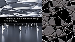 Overlapped Spiral Pattern Ceiling Rhino Grasshopper Tutorial