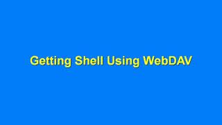 Getting Shell by exploiting WebDAV method using Metasploit