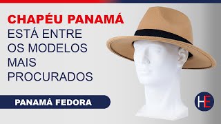 Chapéu Panamá Fedora Nude Bege Marrom Claro