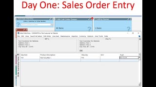Epicor Solar Eclipse Sales Order Entry Basics