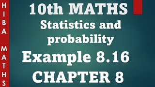 10th maths chapter 8 statistics example 8.16 tn samacheer hiba maths #maths